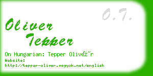 oliver tepper business card